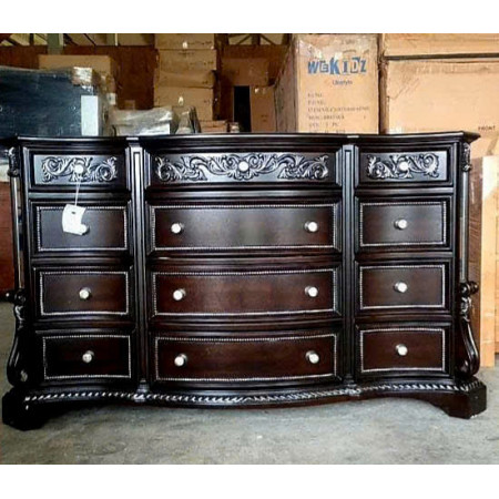 B1660-1 Bankston : Tủ 12 Ngăn Kéo + Hoa Văn Giả Cổ - 1m77